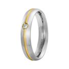 Aliança de Namoro Veneza 5mm Filete Central Gold IPG