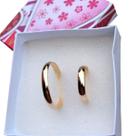 Aliança de Noivado Casamento 3mm Ouro 18k Folheada Lisa Semi-Joia Banho Fina
