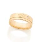 Aliança de noivado e casamento infinito banhado ouro 3x 24k 18k e 22k rose banhada rommanel lisa zircônia 512866