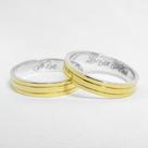 Aliança de Noivado e Casamento Revestida em Ouro 4mm Mari - Par Aliança de Noivado e Casamento Revestida em Ouro 4mm Mari - Par