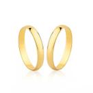 Aliança de ouro 18k 3mm Abaulada