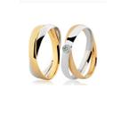 Aliança de Ouro Amarelo e Branco 18K 3mm