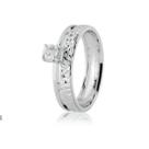 Aliança de Ouro Branco 18K 20 Pontos de Diamante