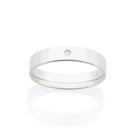 Aliança de prata 925 com zircônia BRANCO 810220 Rommanel