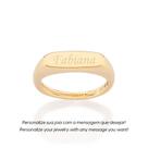 Aliança feminina rommanel banhado ouro 18k personalizável 513580