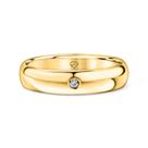 Aliança Genova Em Ouro 18k E Diamante 0,015 Ct
