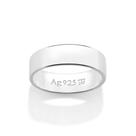 Aliança Lisa compromisso 5mm Rommanel prata 925 810206