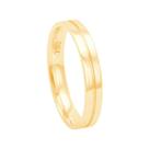 Aliança Masculina 3MM com Friso em Ouro 18K - AU12609