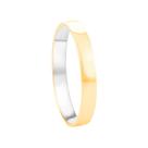 Aliança Masculina 3MM em Aço e Ouro 10K - AU14593