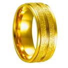 Aliança Noivado Ouro 18k Risco Brilho Anatômica Tradicional 6mm Luxo Casal