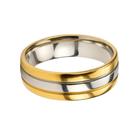 Aliança Ouro 18k 6mm Friso Prata Casamento Noivado Casal Anatomica Tungstenio Presente Compromisso