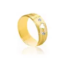 Aliança Ouro Coração Risco Pedra Banhado 18k 6mm Casal Noivos Compromisso Luxo Aliança Ouro Coração Risco Pedra Banhado 18k 6mm Casal Noivos Compromisso Luxo