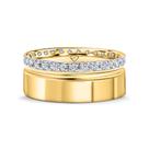 Aliança Palermo Em Ouro 18k Com Diamantes 0,55 Ct. Aliança Palermo Em Ouro 18k Com Diamantes 0,55 Ct.