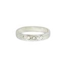 Aliança Prata 925 3mm 5 Pedras Zircônia