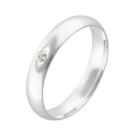 Aliança Prata 950 Abaulada Anatômica 4mm 1 Zircônia