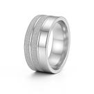 Aliança Prata Namorados 8mm Risco Friso Brilho Fosco Luxo