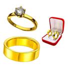 Aliança Reta 6mm Banhada Ouro 18k Noivos Tungstenio + Solitario Anel 2mm Prata Tradicional Namorados