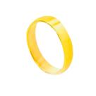 Aliança Reta Banhada Ouro 18k 4mm Casamento Noivado Luxo Casal