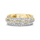 Aliança Trieste Em Ouro 18k Com Diamantes 0,50 Ct