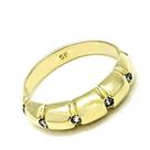 Aliança Zirconias Cristal Banho Ouro 18k 525