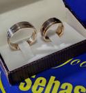 Alianças Boda de Prata Ouro 18 Kilates Peso 6.20 Gramas 5.10 Mm Maciço