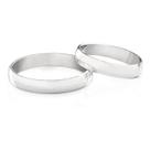Alianças Boleadas Lisas De Prata 950 De Lei 4.50 Mm