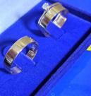Alianças Casamento Ouro 18 Kilates 6.10 Gramas 6 mm e Anel Ouro Peso 1 Gramas 2 mm