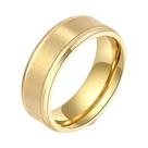 Alianças De Casamento Em Aço Inoxidável 8MM Com Borda Polida E Acabamento Fosco Para Homens E