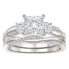 Alianças de casamento Wuziwen Moissanite Princess Cut Silver Gold