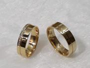 Aliancas em ouro 18k- modelo canãa