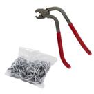 Alicate Corneta para Tapeçaria e Concertina + 1kg de grampo U para Estofador e Instalador de Cerca
