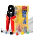 Alicate Crimpador Terminal Ilhós Tubolar Kit 1200 Peças