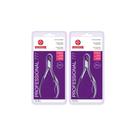 Alicate Cutícula Mundial 777 2 Unidades Profissional Inox Original Unha Manicure