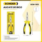 Alicate De Bico Meia Cana Reto 6 Polegadas Multiuso Profissional 165mm Bomder BOM-1601