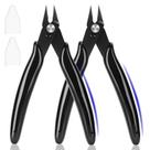 Alicate de corte rente EamPrsk 5 polegadas, kit com 2 unidades, corte de precisão