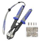 Alicate de crimpagem Booms Fishing, kit de 22 cm com mangas 140