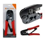 Alicate de crimpar rede RJ45 RJ11 com catraca