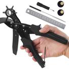 Alicate de perfurador de couro Diyife Heavy Duty Belt Punch preto