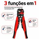 Alicate Desencapador 3 Funções em 1 para Fios Cabos e Terminais Alicate Desencapador 3 Funções em 1 para Fios Cabos e Terminais
