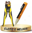 Alicate Desencapador De Fios + Caneta Detectora De Tensão