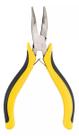 Alicate mini bico meia cana curvo eda 4.1/2" 7zh aço profissional para eletrônica cabo emborrachado anatômico precisão