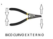 Alicate P/ Trava De Anéis Anel Curvo Externo Aperta E Abre com mola