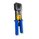 Alicate para crimpar rj-45 / rj-11 c/ catraca - vazado exbom