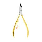 Alicate para Cutícula, Aço Inox, 10.0 cm, Cabo Desenhado, Dourado, Afiação Diamante PRIME