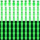 Alien Figures CroBlissful Glow in The Dark, 100 peças de borracha Alien Figures CroBlissful Glow in The Dark, 100 peças de borracha