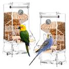 Alimentador automático de pássaros HOSUKKO No Mess Transparente Acrílico