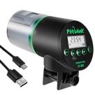 Alimentador automático de peixes Petbank, temporizador recarregável USB preto Alimentador automático de peixes Petbank, temporizador recarregável USB preto