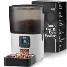 Alimentador automático para gatos Pitpet 6L com tela LCD e gravador de voz