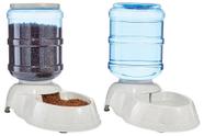 Alimentador de comida e água AmazonBasics para cães ou gatos grandes