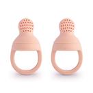 Alimentador de Comida Fresca mushie Silicone para Bebés 6 Meses+ Cor Blush